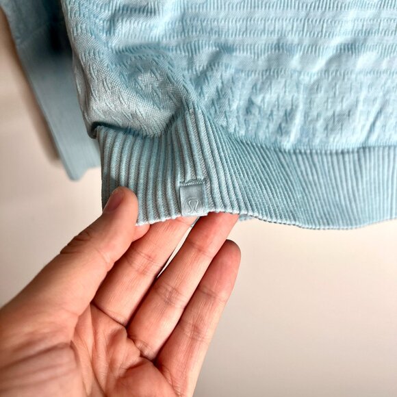 Lululemon Swiftly Tech Long Sleeve Outdoor Running Top Heathered Blue Moon Sz S - Picture 4 of 5